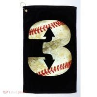 3 Up 3 Down Three Up Three Down Baseball Softball Player Gift Golf Towel thumb 0