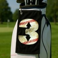 3 Up 3 Down Three Up Three Down Baseball Softball Player Gift Golf Towel thumb 2