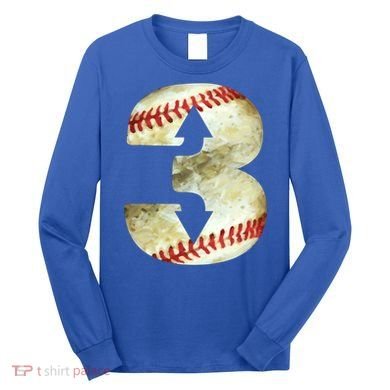 3 Up 3 Down Three Up Three Down Baseball Softball Player Gift Long Sleeve Shirt