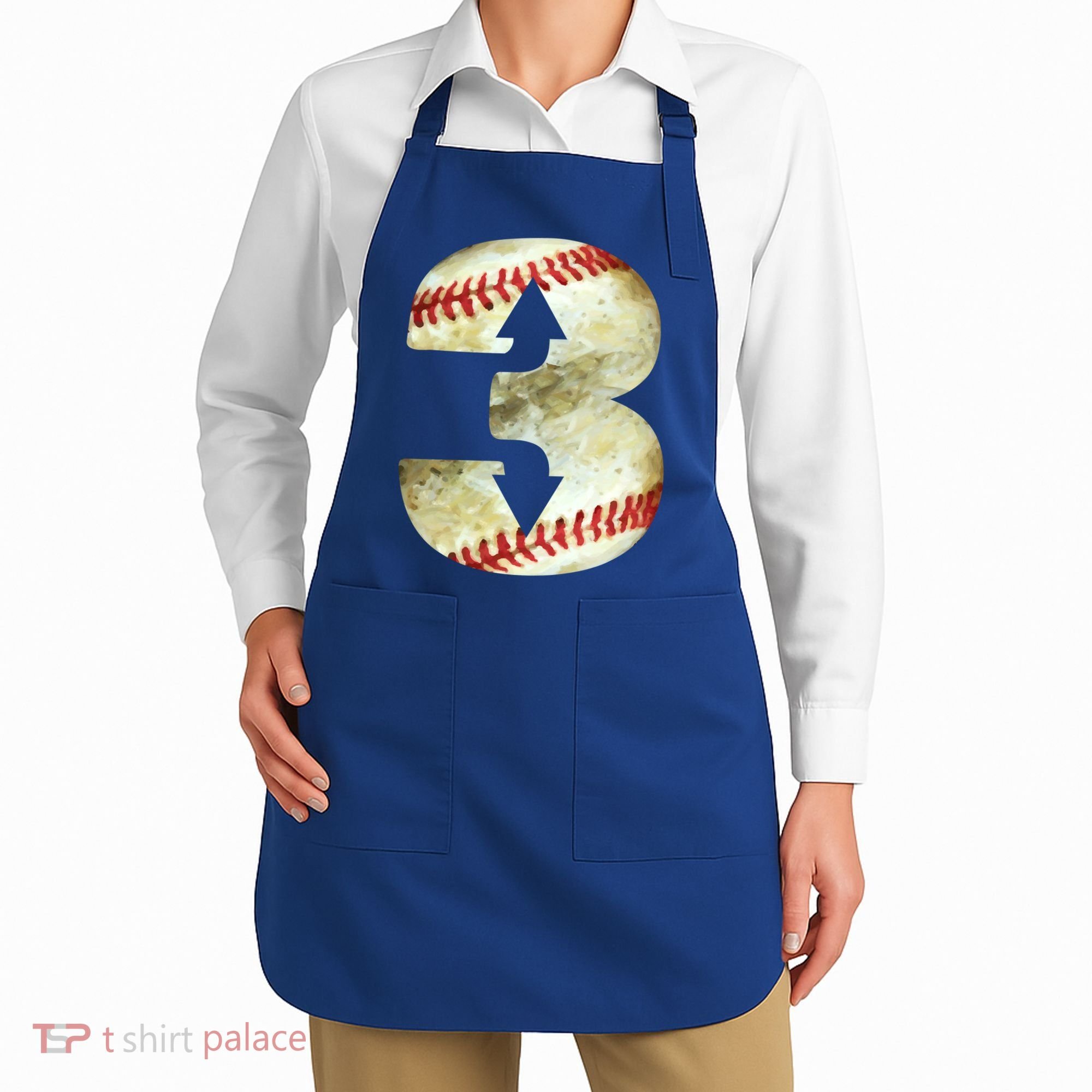 3 Up 3 Down Three Up Three Down Baseball Softball Player Gift Apron