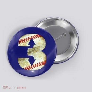 3 Up 3 Down Three Up Three Down Baseball Softball Player Gift Button