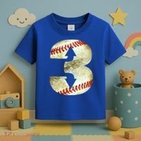 3 Up 3 Down Three Up Three Down Baseball Softball Player Gift Toddler T-Shirt thumb 3