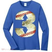 3 Up 3 Down Three Up Three Down Baseball Softball Player Gift Women's Long Sleeve Shirt thumb 0
