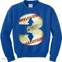 3 Up 3 Down Three Up Three Down Baseball Softball Player Gift Kids Sweatshirt thumb 0