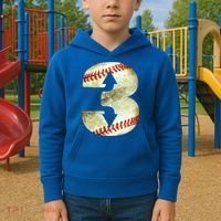 3 Up 3 Down Three Up Three Down Baseball Softball Player Gift Kids Hoodie thumb 2