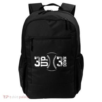 3 Up 3 Down Three Up Three Down Baseball Backpack