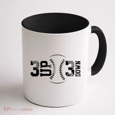 3 Up 3 Down Three Up Three Down Baseball Coffee Mug back