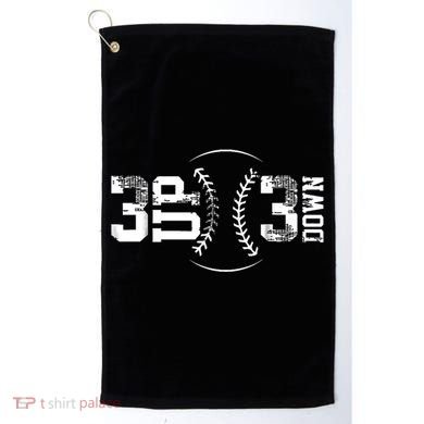 3 Up 3 Down Three Up Three Down Baseball Golf Towel