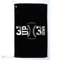 3 Up 3 Down Three Up Three Down Baseball Golf Towel thumb 0