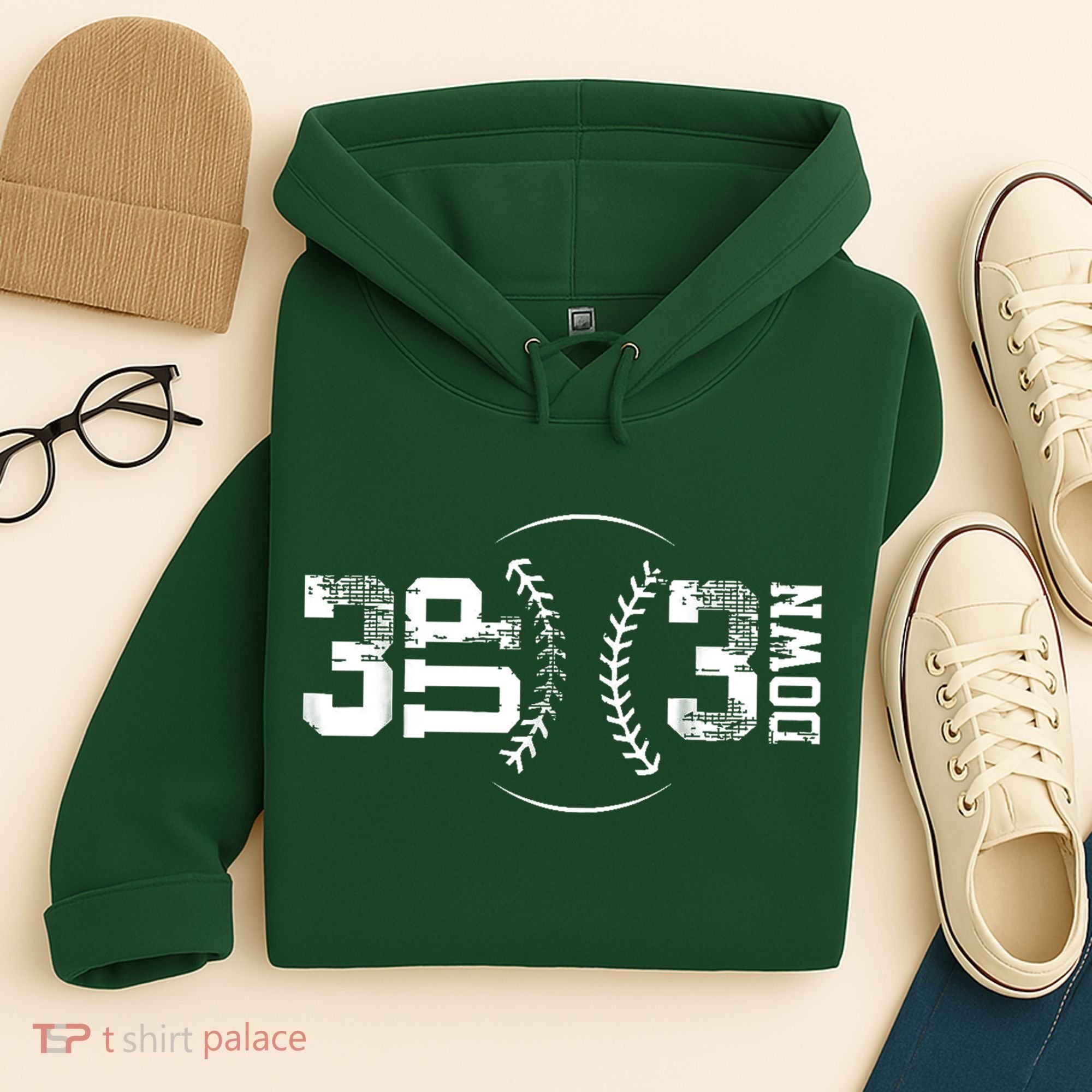 3 Up 3 Down Three Up Three Down Baseball Hoodie