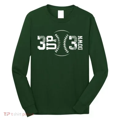 3 Up 3 Down Three Up Three Down Baseball Long Sleeve Shirt