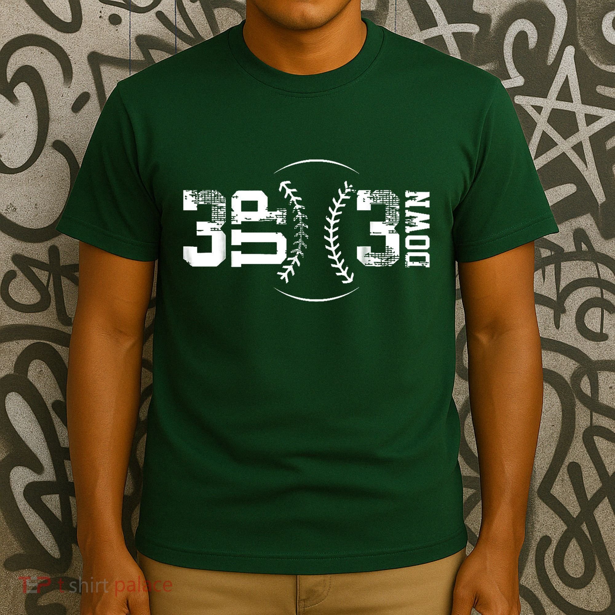 3 Up 3 Down Three Up Three Down Baseball T-Shirt