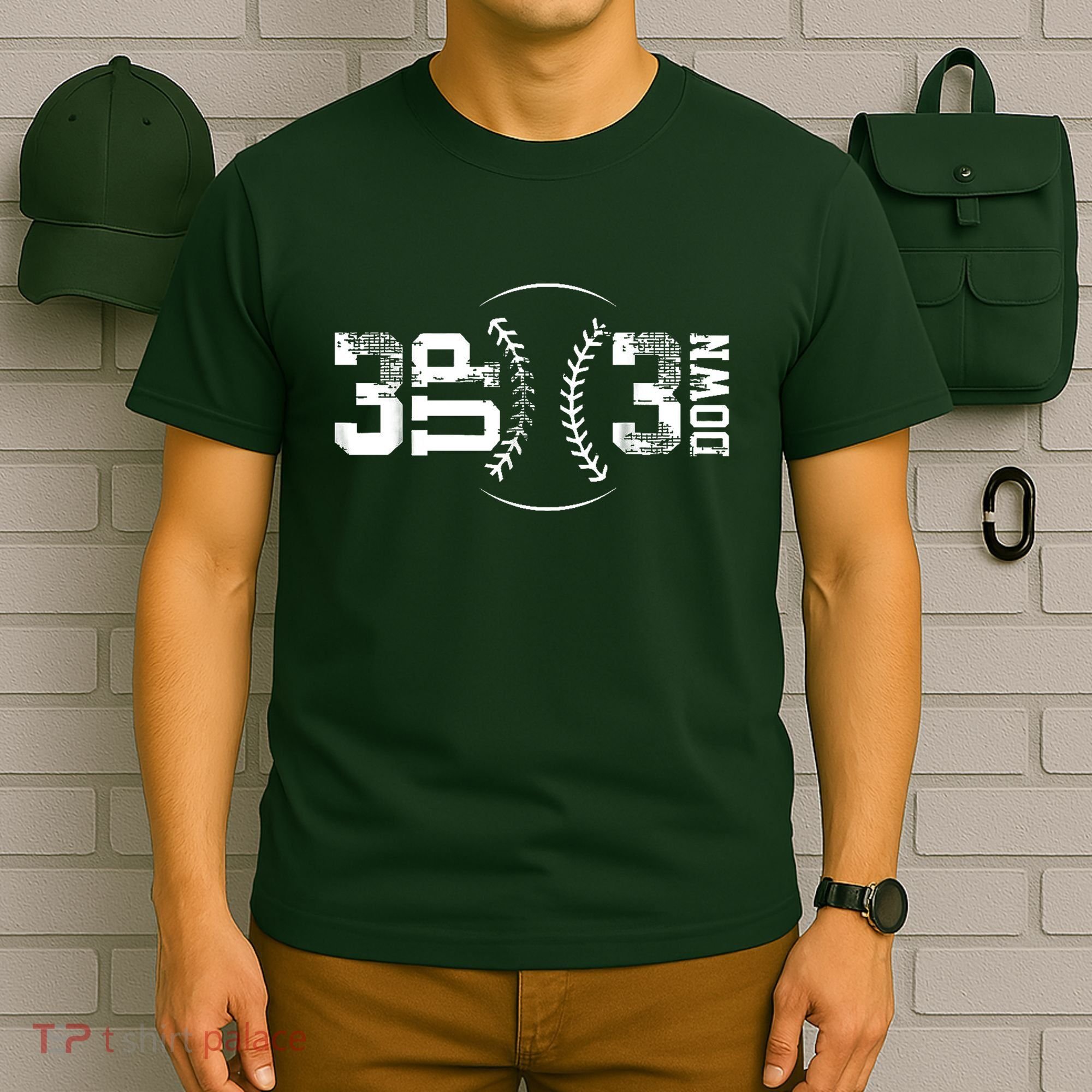3 Up 3 Down Three Up Three Down Baseball T-Shirt