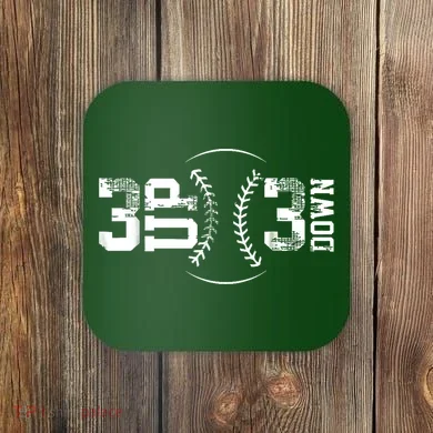 3 Up 3 Down Three Up Three Down Baseball Coaster