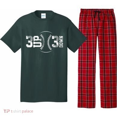 3 Up 3 Down Three Up Three Down Baseball Pajama Set