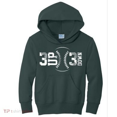 3 Up 3 Down Three Up Three Down Baseball Kids Hoodie