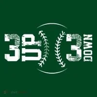 3 Up 3 Down Three Up Three Down Baseball Kids Hoodie thumb 2