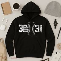 3 Up 3 Down Three Up Three Down Baseball Hoodie thumb 3