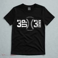 3 Up 3 Down Three Up Three Down Baseball T-Shirt thumb 5