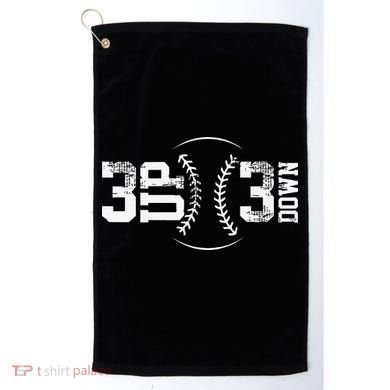 3 Up 3 Down Three Up Three Down Baseball Golf Towel