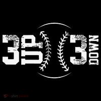3 Up 3 Down Three Up Three Down Baseball Kids T-Shirt thumb 4
