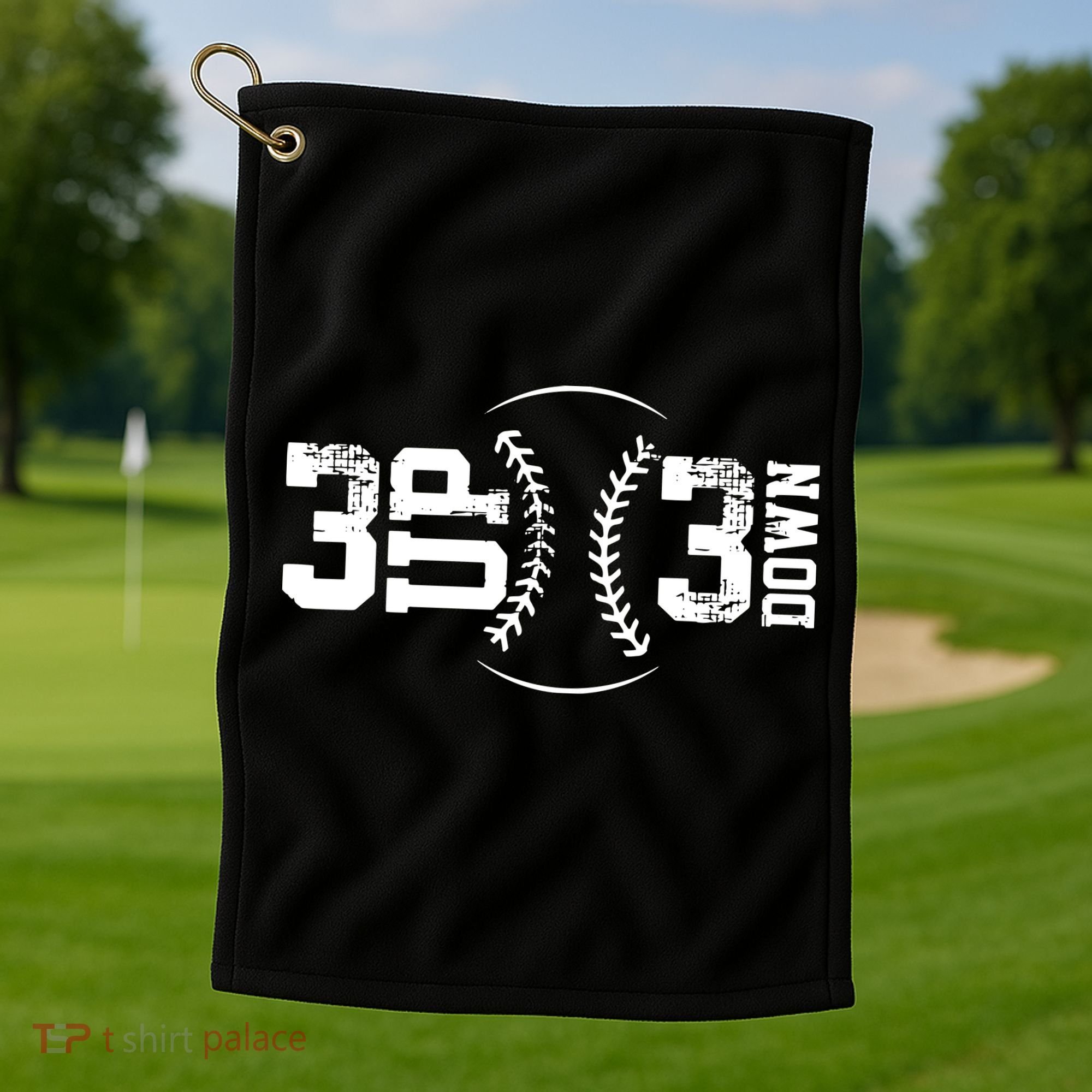 3 UP 3 Down Baseball Golf Towel