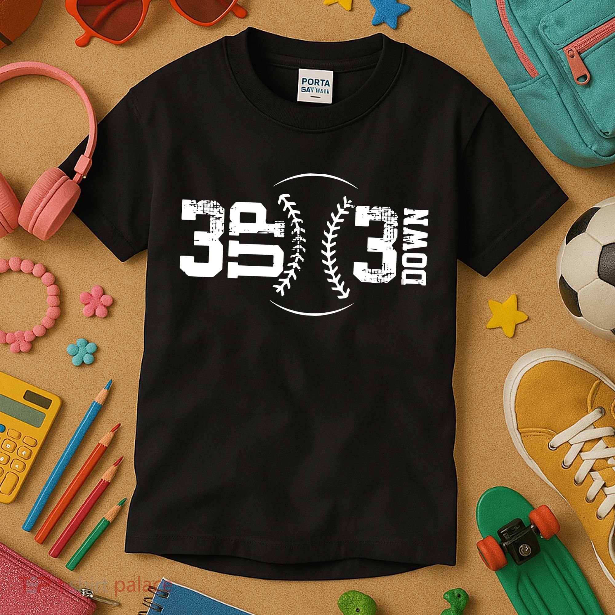 3 UP 3 Down Baseball Kids T-Shirt