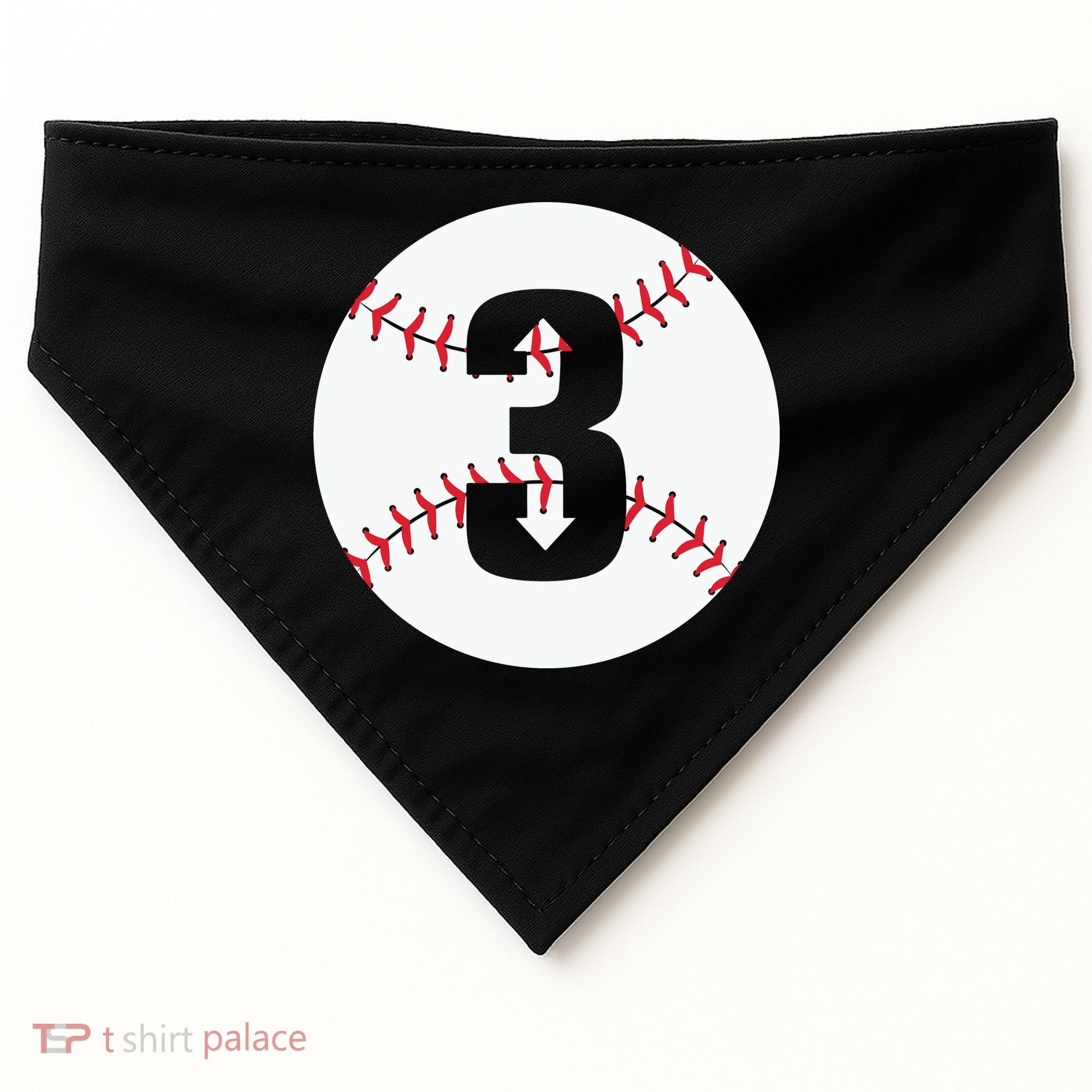 3 UP 3 Down Baseball Gift For Player Sport Team USA-Made Doggie Bandana