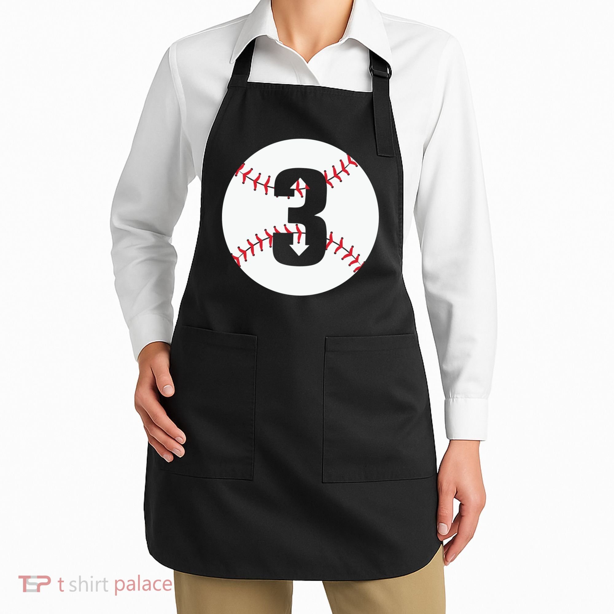 3 UP 3 Down Baseball Gift For Player Sport Team Apron