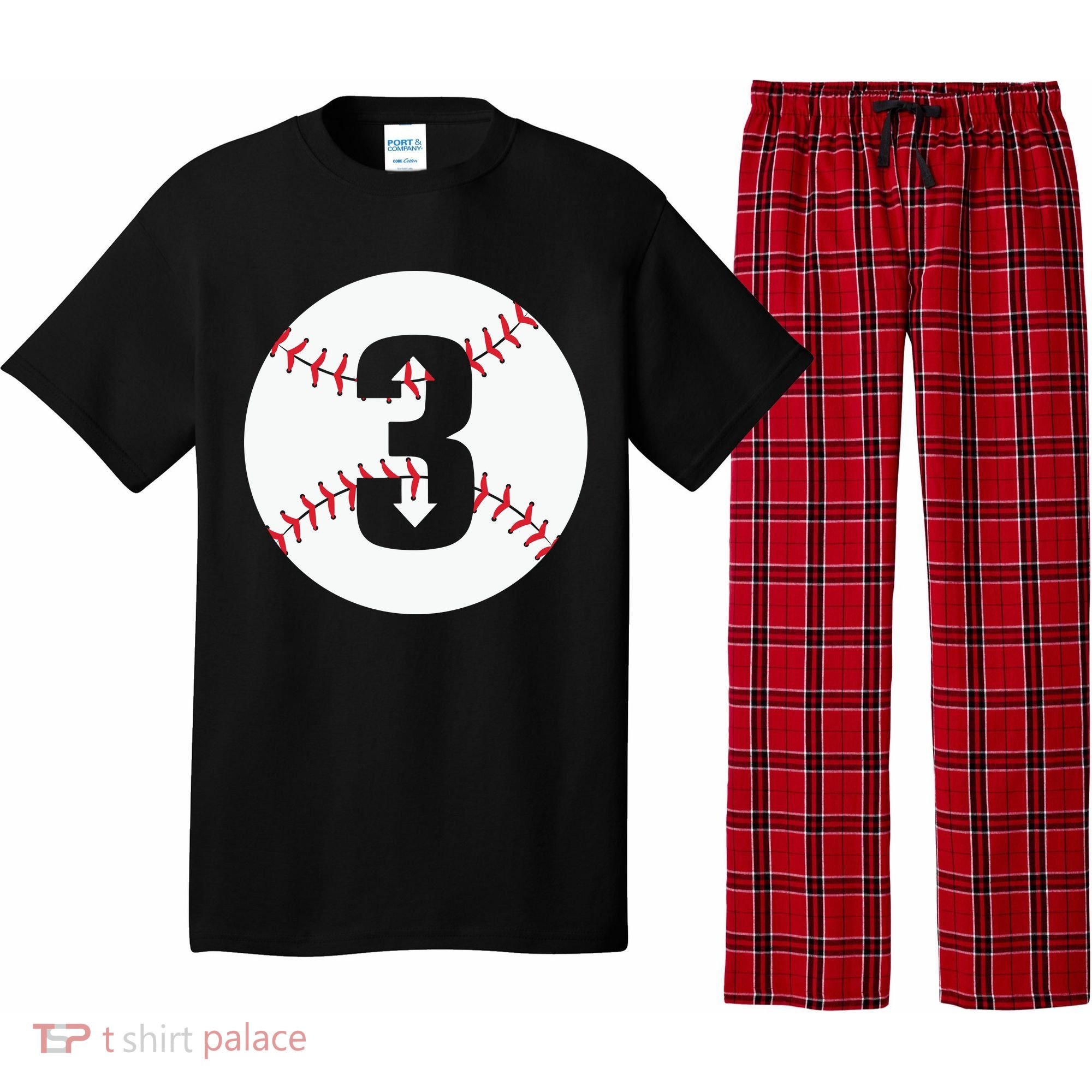3 UP 3 Down Baseball Gift For Player Sport Team Pajama Set