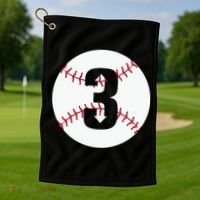 3 UP 3 Down Baseball Gift For Player Sport Team Golf Towel thumb 1