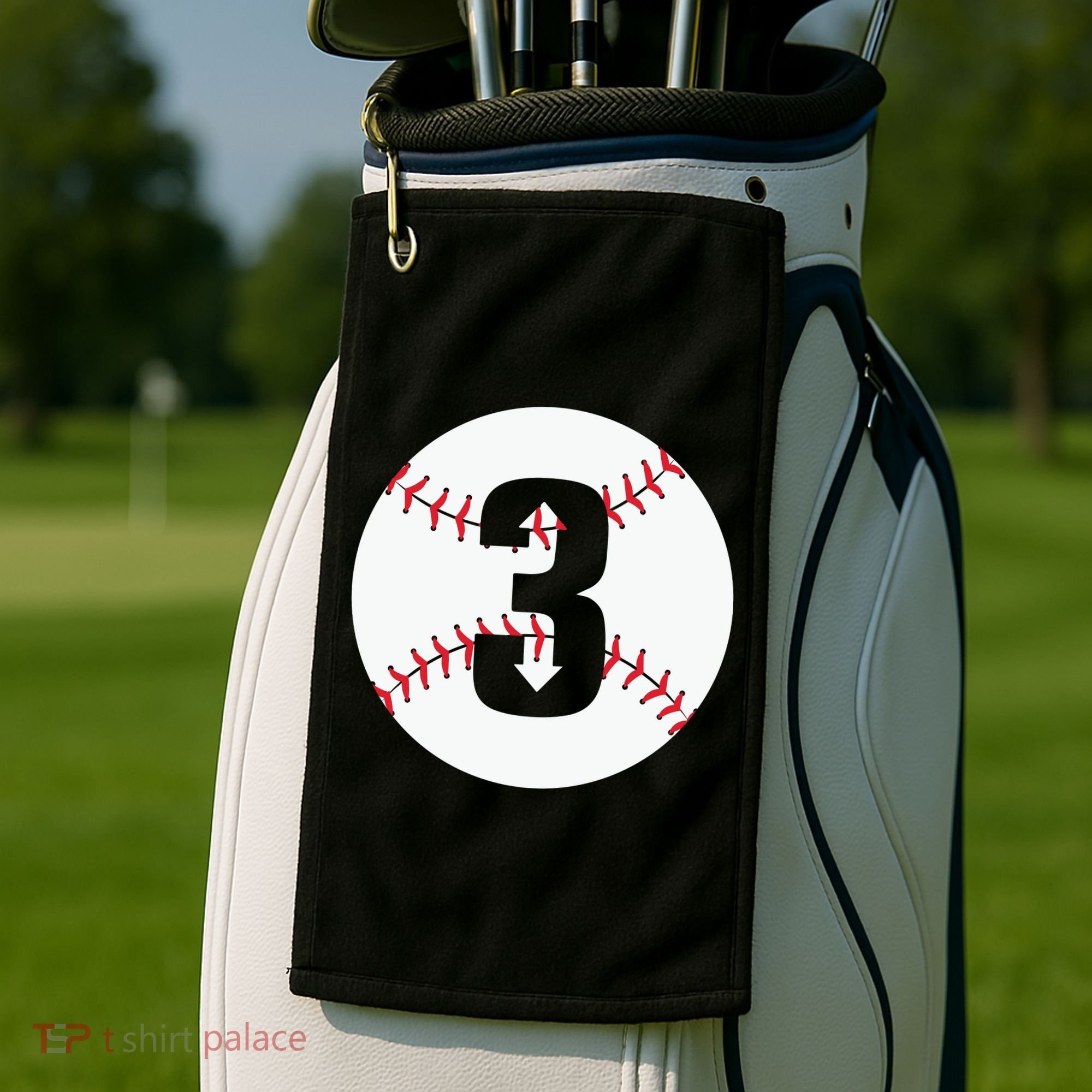 3 UP 3 Down Baseball Gift For Player Sport Team Golf Towel