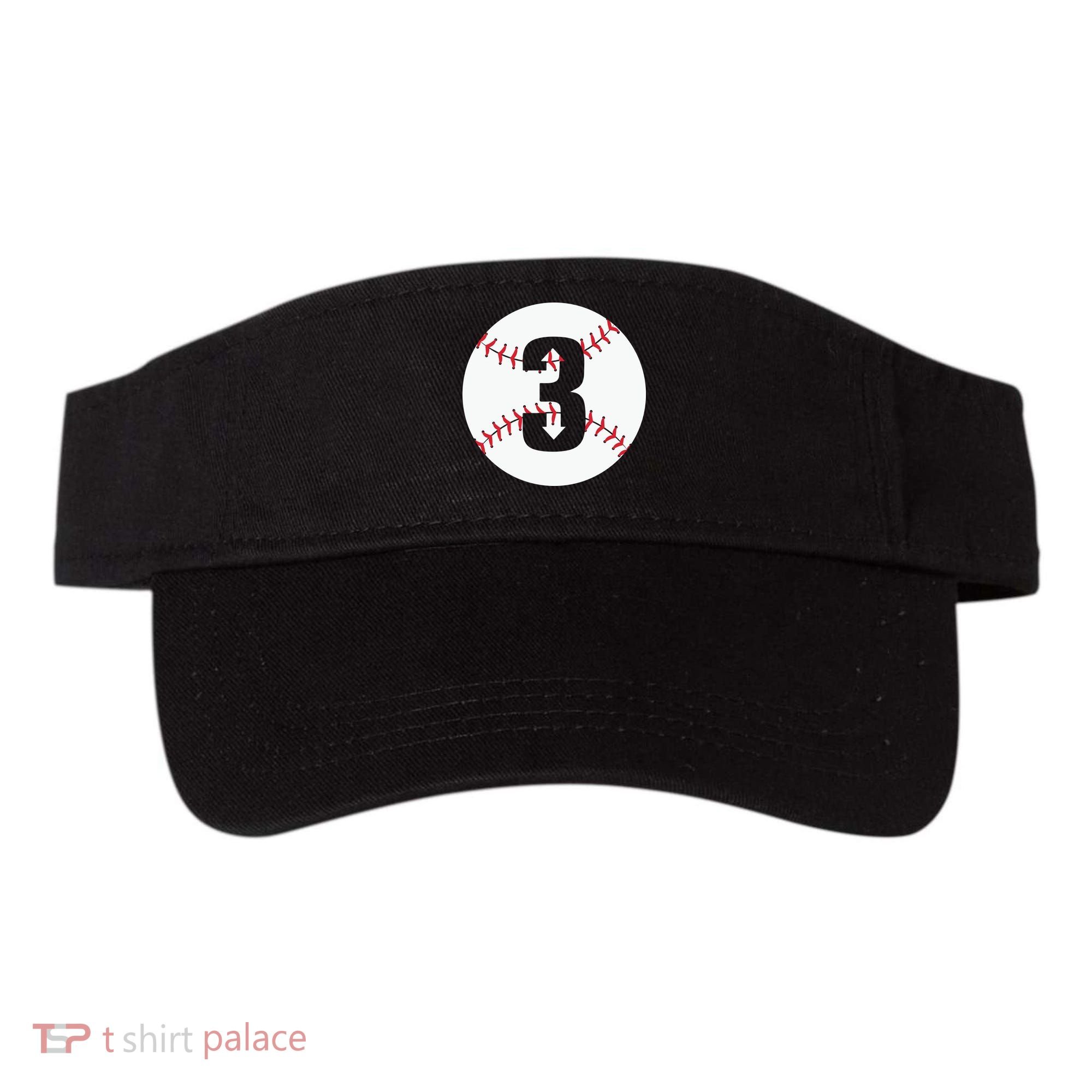 3 UP 3 Down Baseball Gift For Player Sport Team Visor