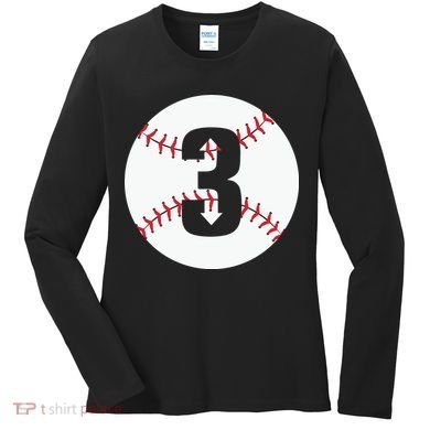 3 UP 3 Down Baseball Gift For Player Sport Team Women's Long Sleeve Shirt