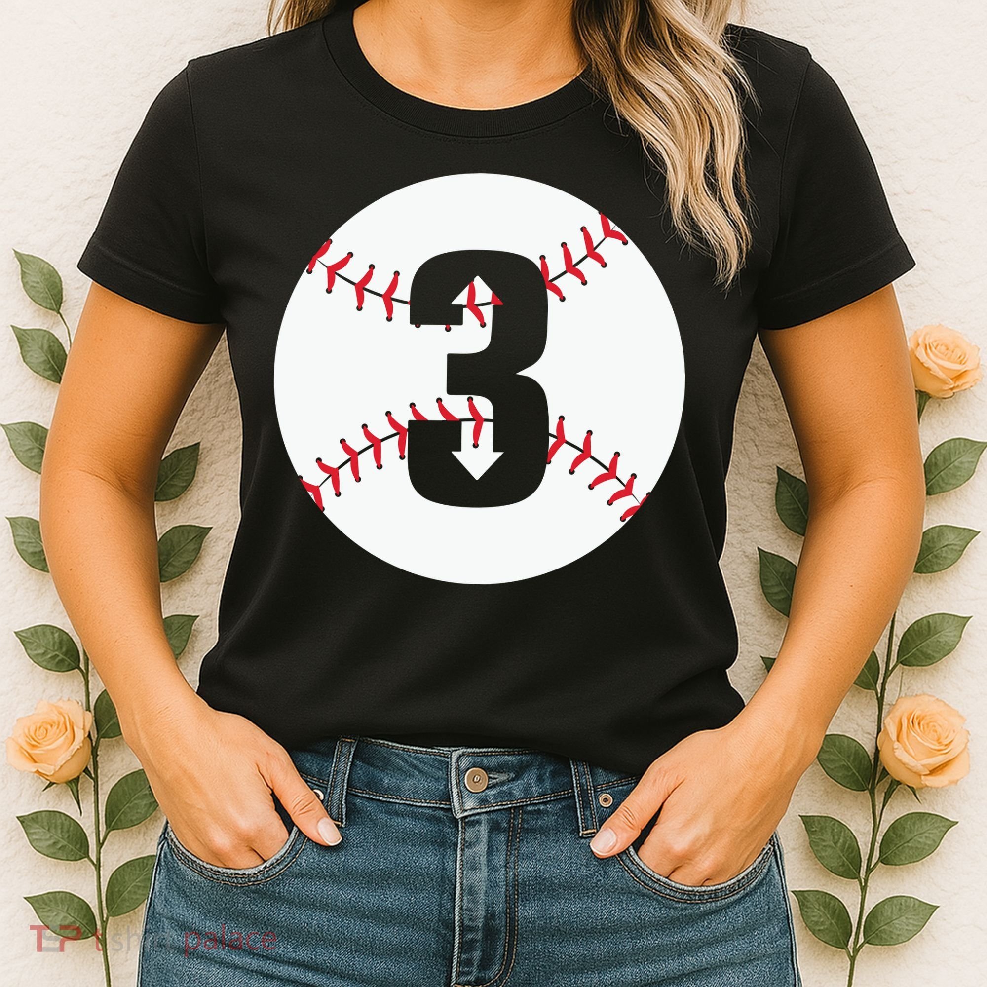 3 UP 3 Down Baseball Gift For Player Sport Team Women's T-Shirt