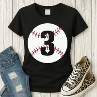 3 UP 3 Down Baseball Gift For Player Sport Team Women's T-Shirt thumb 3