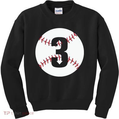 3 UP 3 Down Baseball Gift For Player Sport Team Kids Sweatshirt