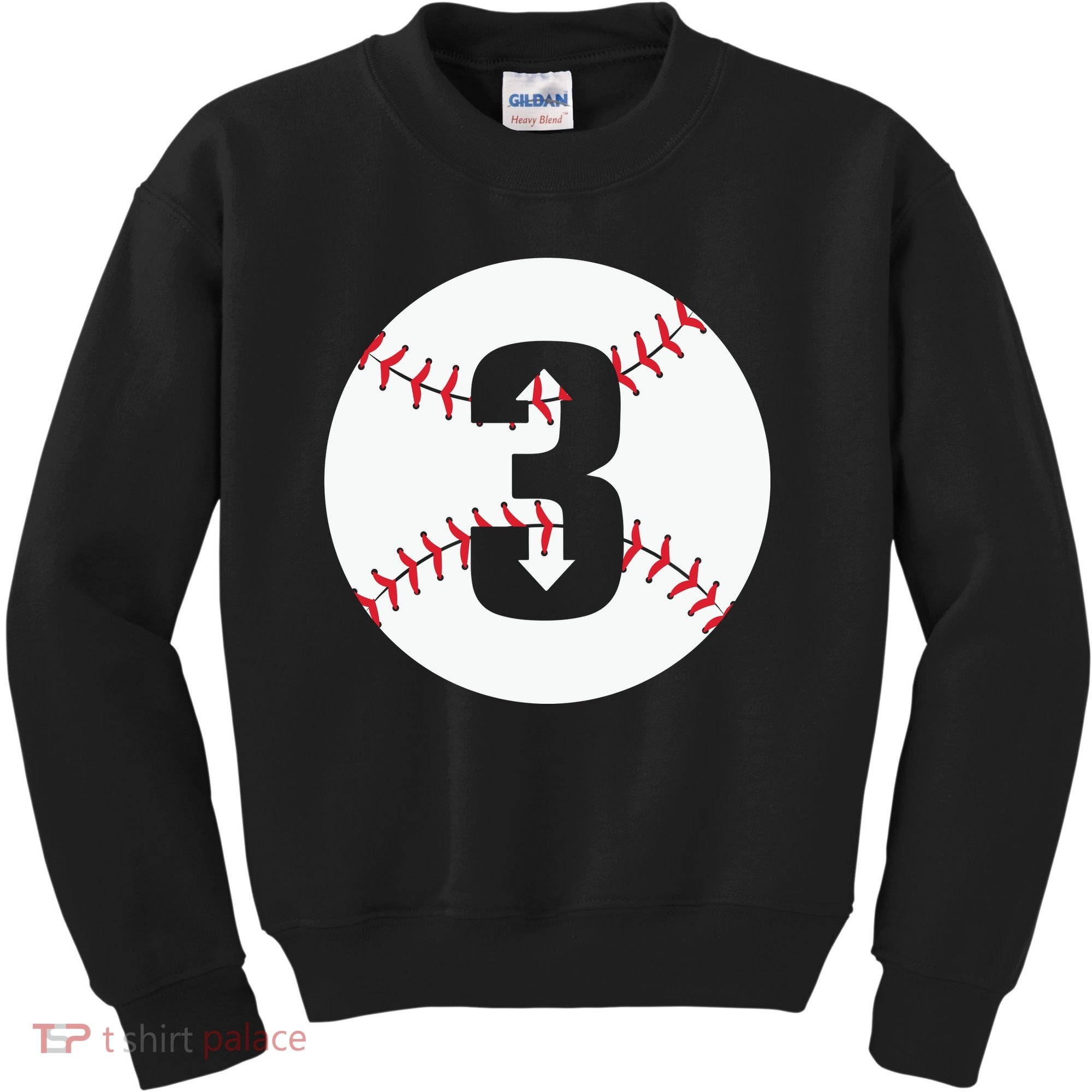 3 UP 3 Down Baseball Gift For Player Sport Team Kids Sweatshirt