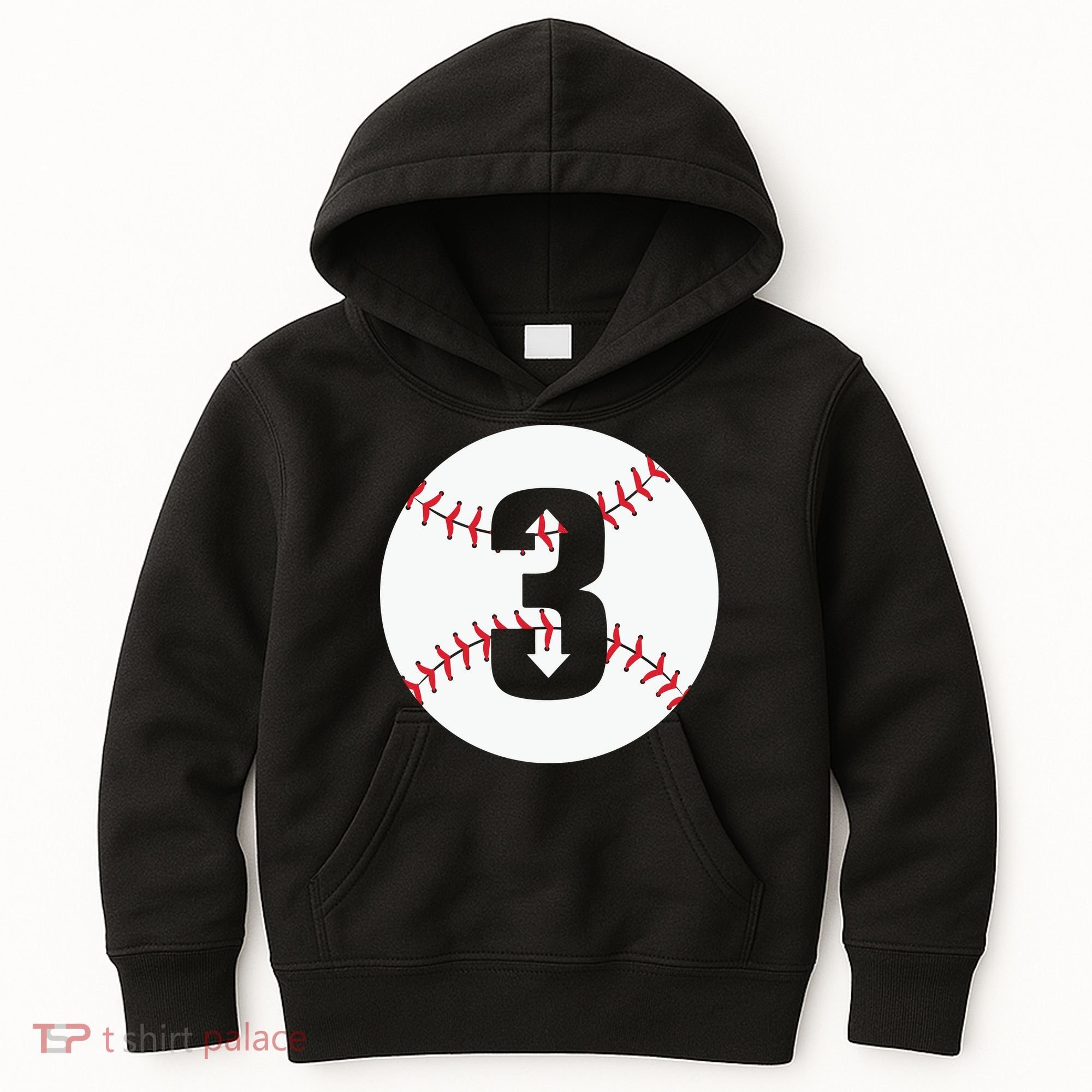 3 UP 3 Down Baseball Gift For Player Sport Team Kids Hoodie