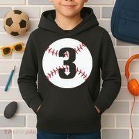 3 UP 3 Down Baseball Gift For Player Sport Team Kids Hoodie thumb 2