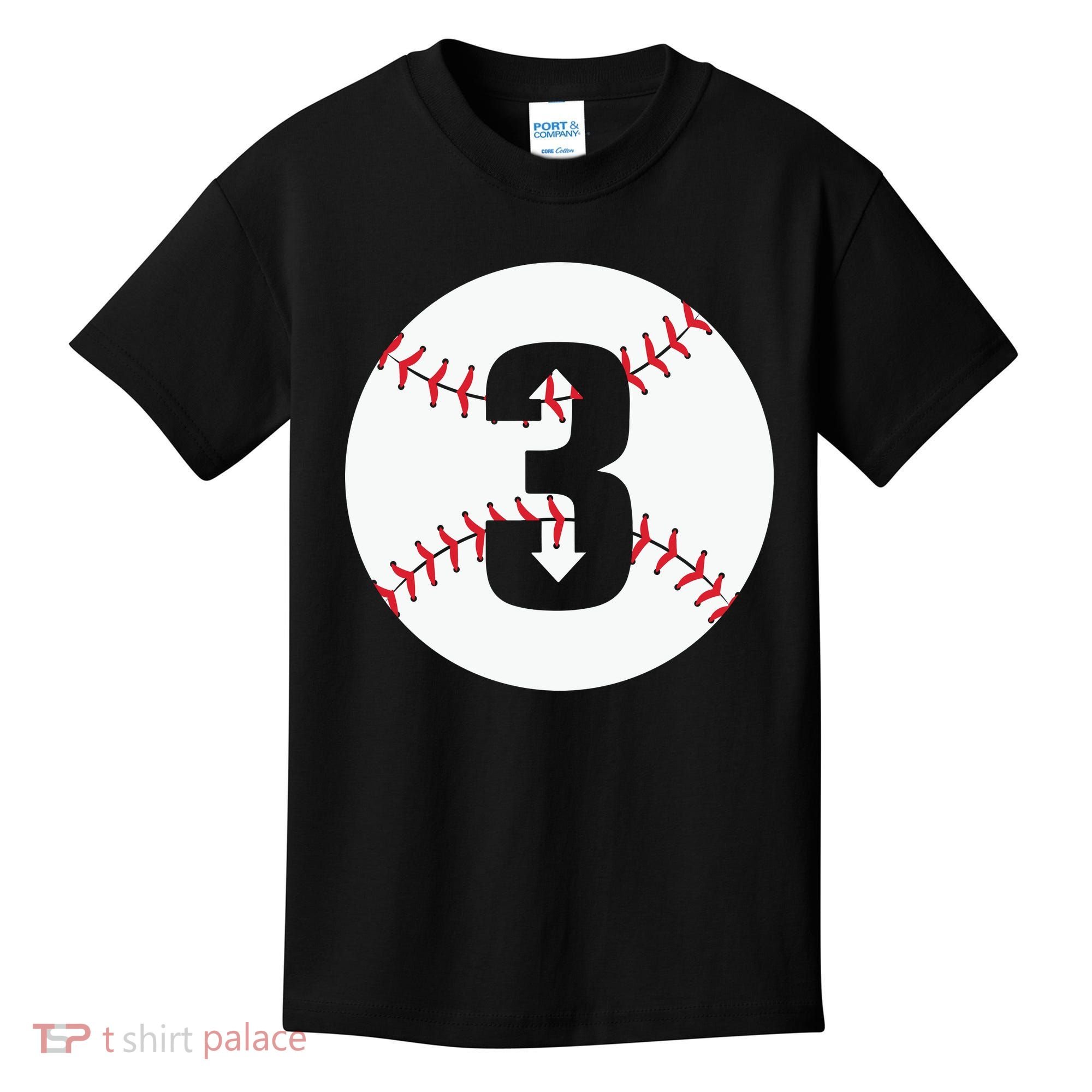 3 UP 3 Down Baseball Gift For Player Sport Team Kids T-Shirt