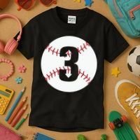 3 UP 3 Down Baseball Gift For Player Sport Team Kids T-Shirt thumb 3