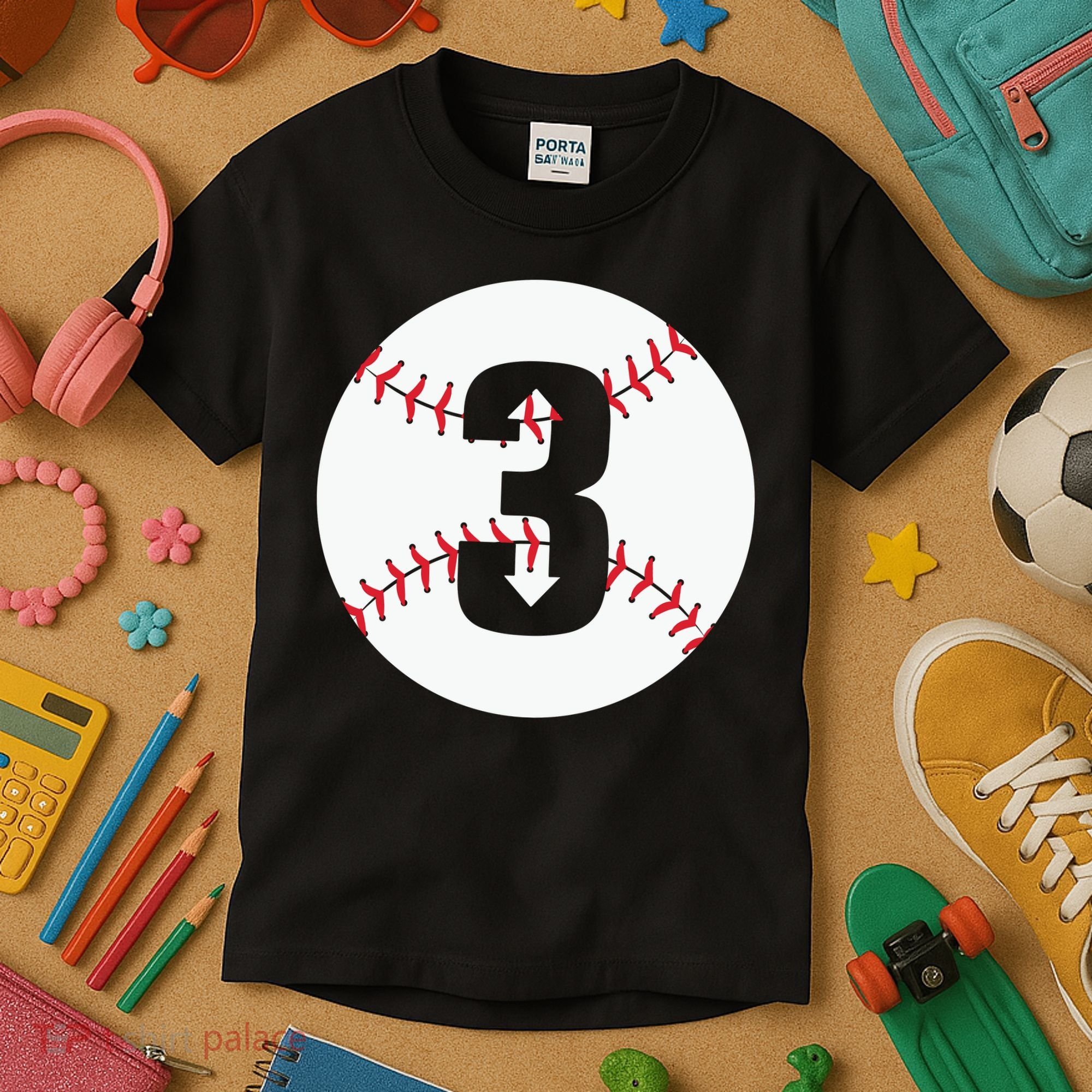 3 UP 3 Down Baseball Gift For Player Sport Team Kids T-Shirt