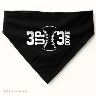 3 UP 3 Down Baseball TShirt TShirt USA-Made Doggie Bandana