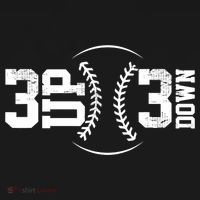 3 UP 3 Down Baseball TShirt TShirt USA-Made Doggie Bandana thumb 2