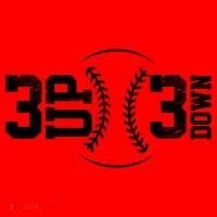 3 UP 3 Down Baseball TShirt TShirt Santa Hat thumb 1