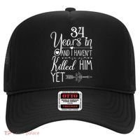 34th Wedding Anniversary For Her Wife Just Married 34 Years Hat thumb 0