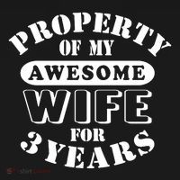 3rd Wedding Anniversary Wife Funny Gift 3 Year Husband My Awesome Tote Bag thumb 4