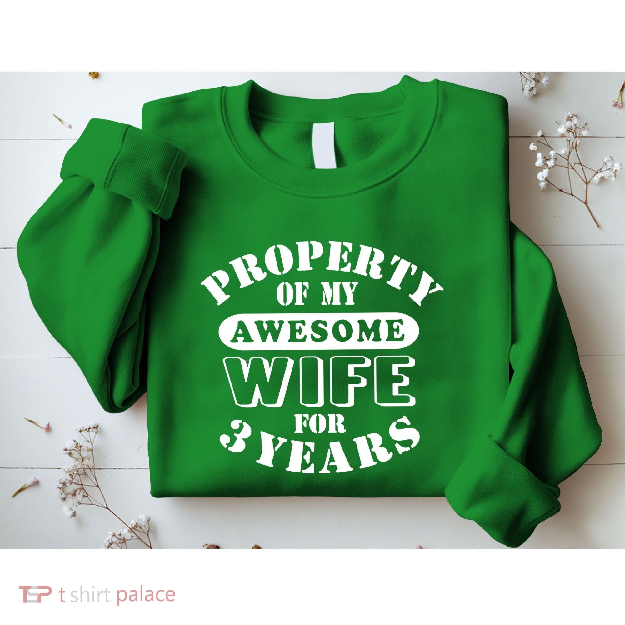 3rd Wedding Anniversary Wife Funny Gift 3 Year Husband My Awesome Sweatshirt