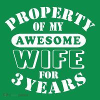 3rd Wedding Anniversary Wife Funny Gift 3 Year Husband My Awesome Mousepad thumb 1
